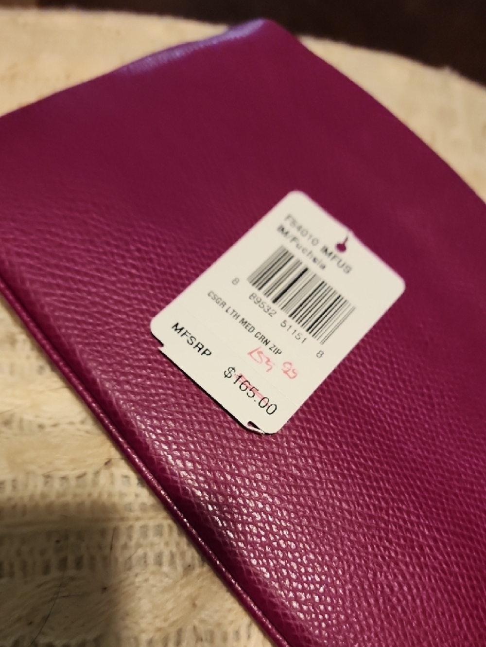 Coach Leather Wristlet in Raspberry - Picture 4 of 4